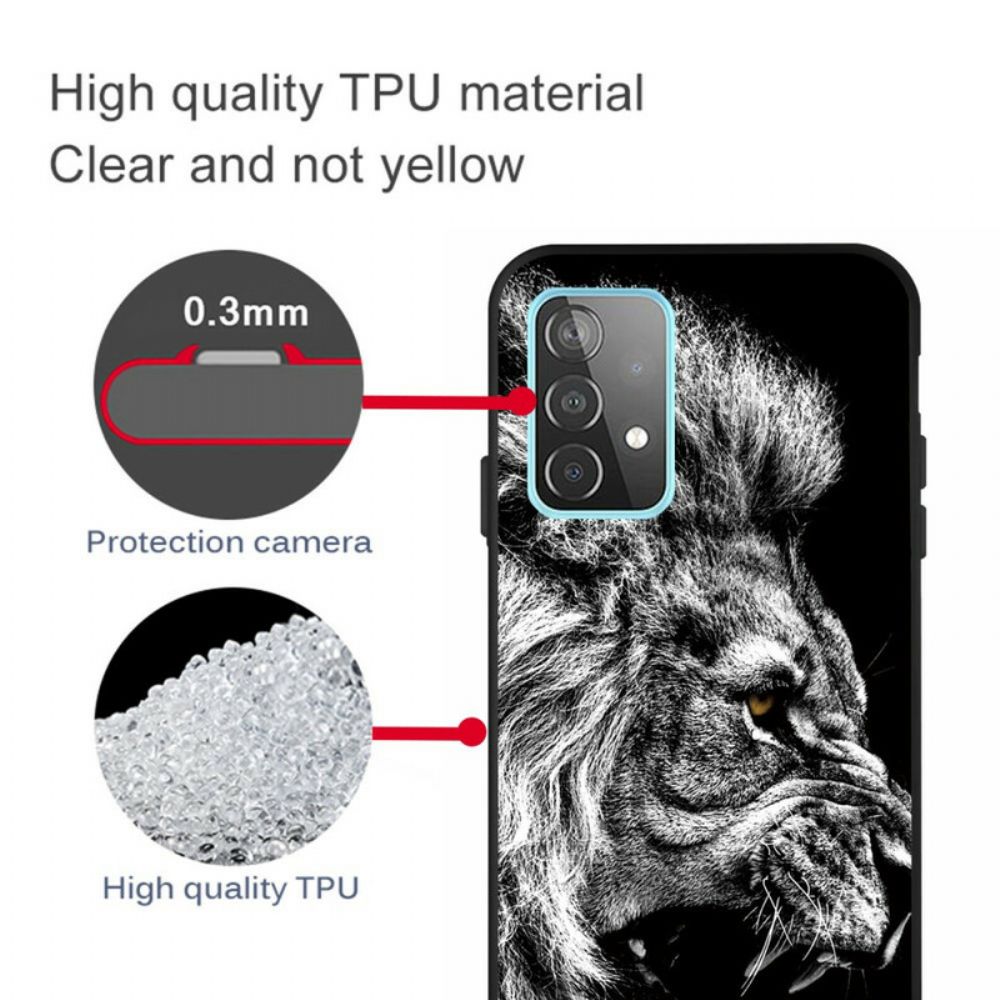Hoesje voor Samsung Galaxy A72 4G / 5G Felle Leeuw