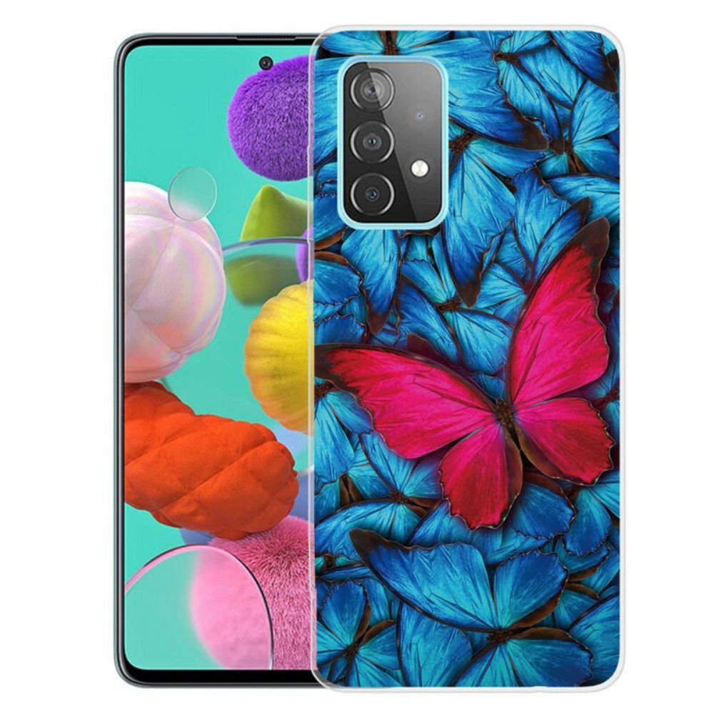 Hoesje voor Samsung Galaxy A72 4G / 5G Flexibele Vlinders