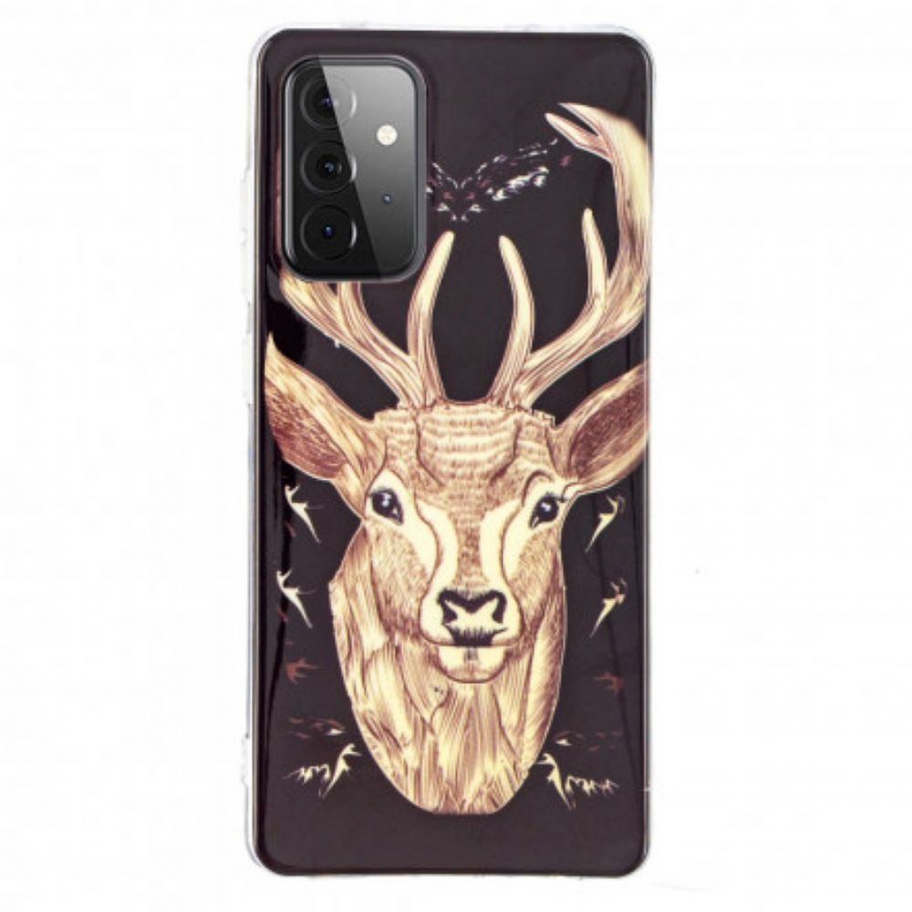 Hoesje voor Samsung Galaxy A72 4G / 5G Fluorescerend Majestueus Hert