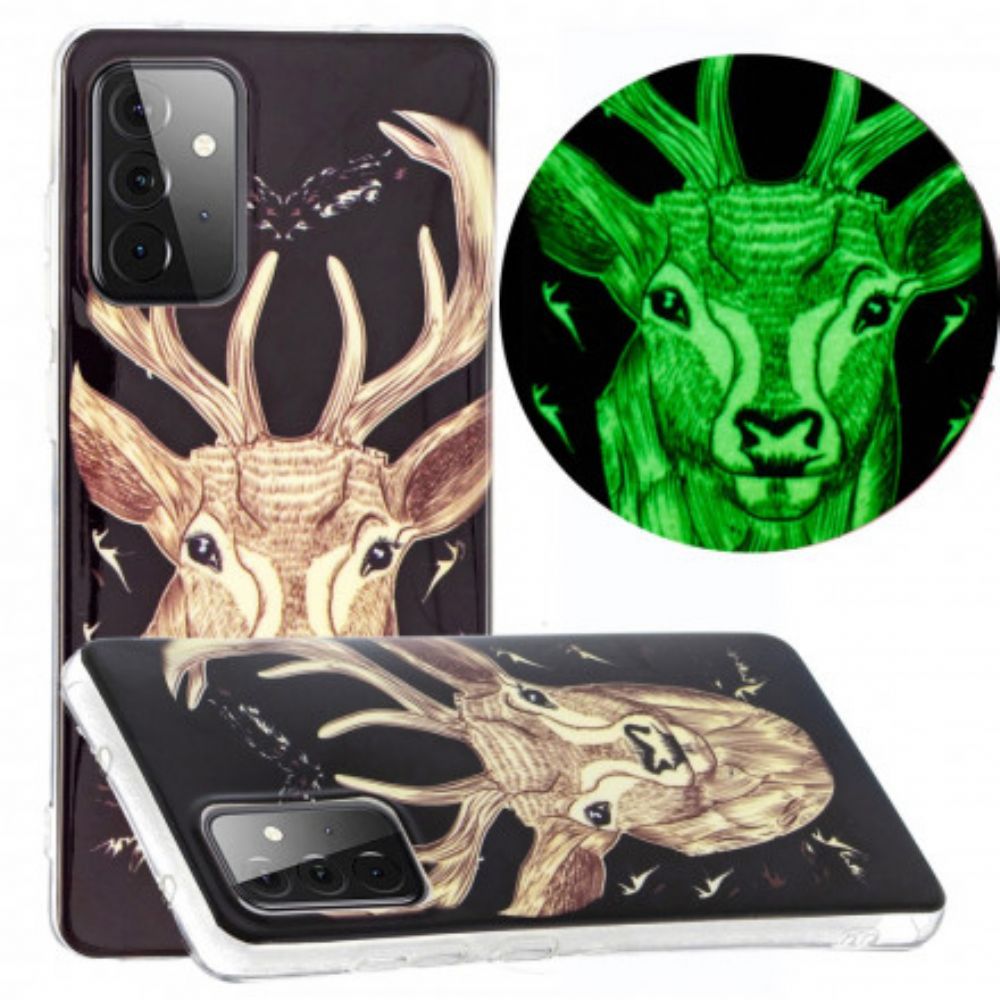Hoesje voor Samsung Galaxy A72 4G / 5G Fluorescerend Majestueus Hert
