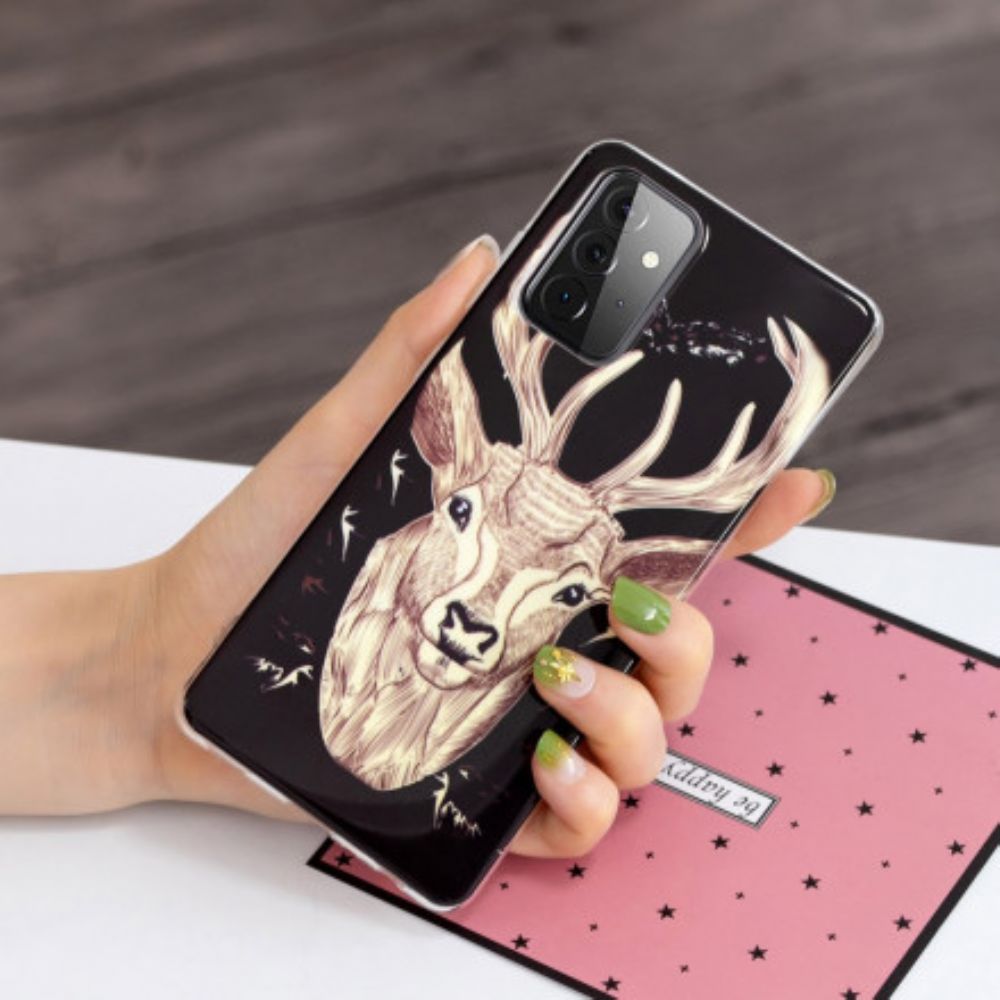 Hoesje voor Samsung Galaxy A72 4G / 5G Fluorescerend Majestueus Hert