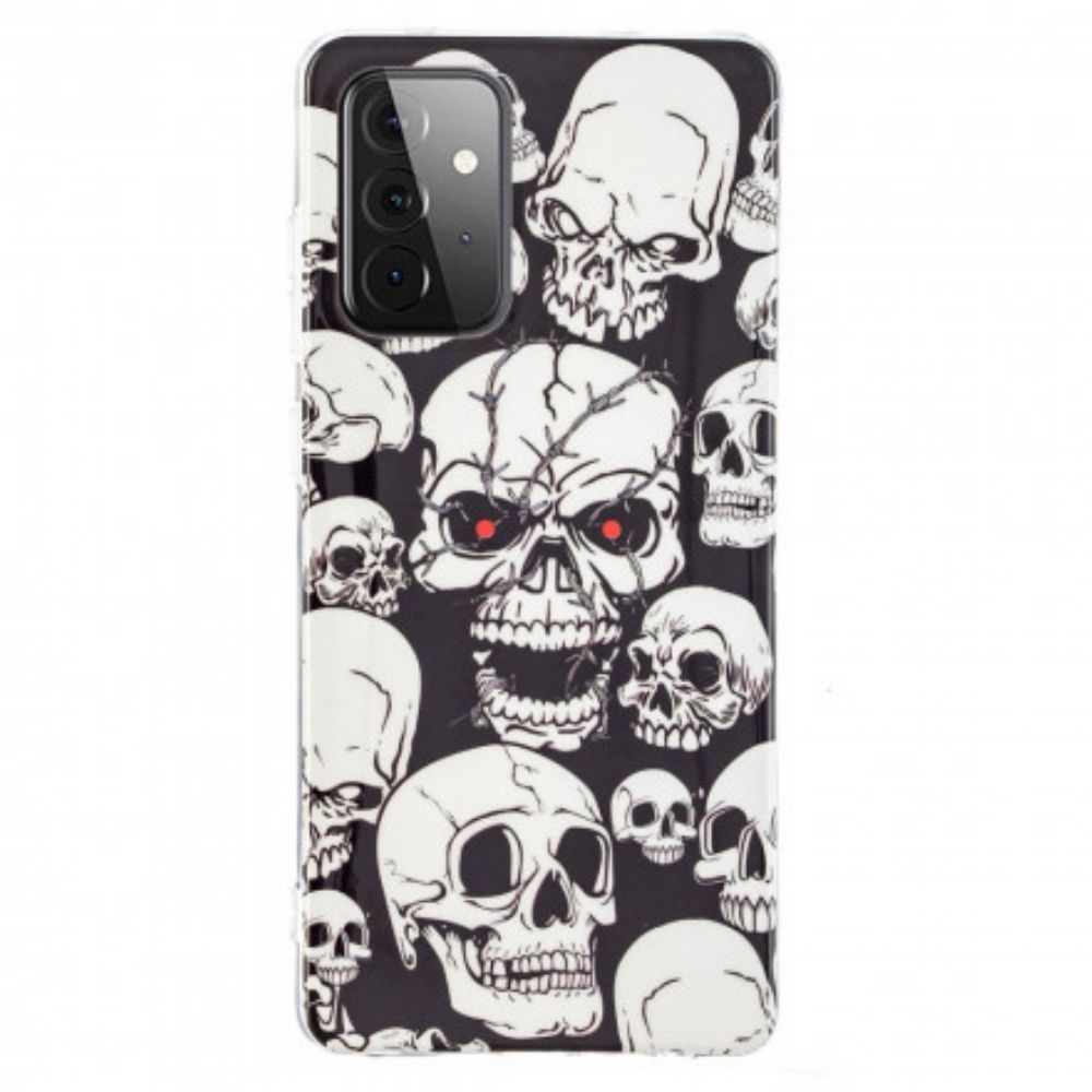 Hoesje voor Samsung Galaxy A72 4G / 5G Fluorescerende Schedels