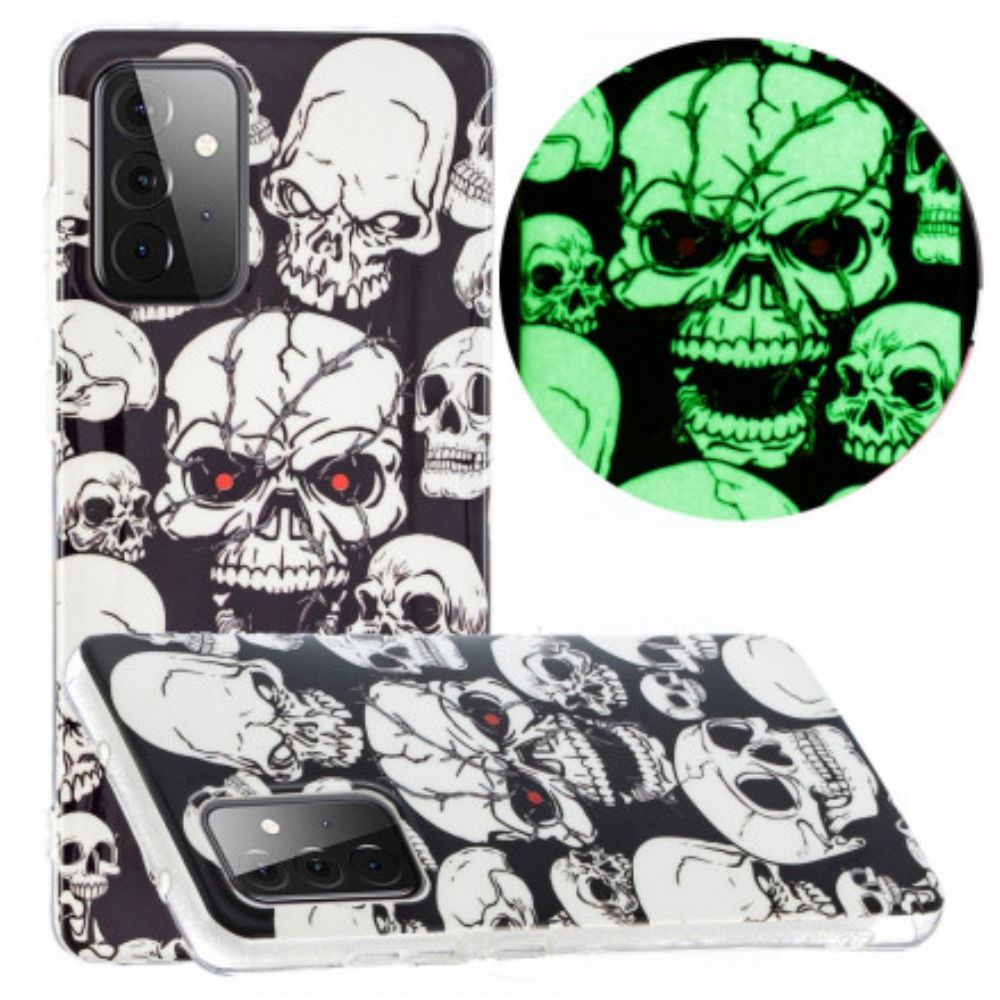 Hoesje voor Samsung Galaxy A72 4G / 5G Fluorescerende Schedels