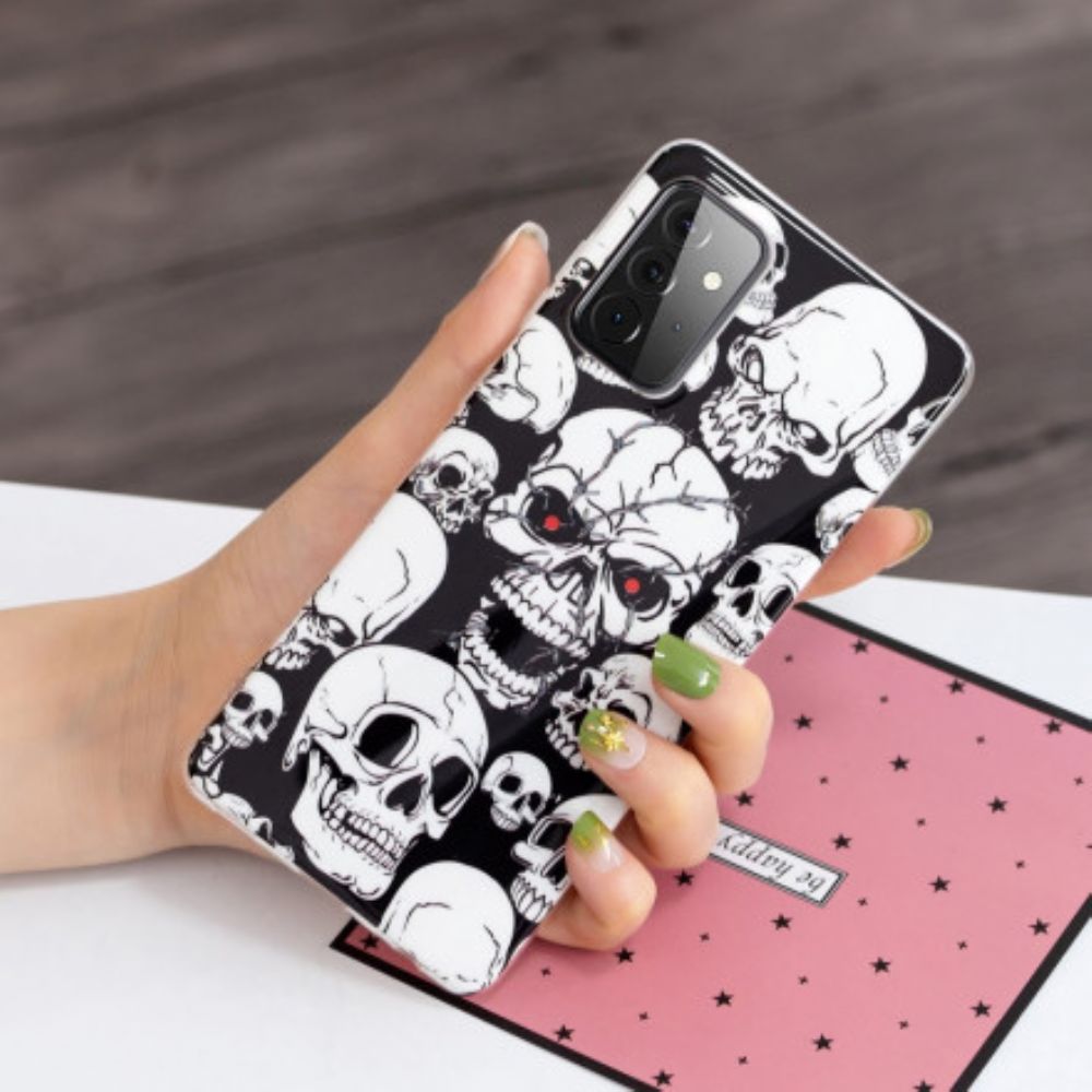 Hoesje voor Samsung Galaxy A72 4G / 5G Fluorescerende Schedels