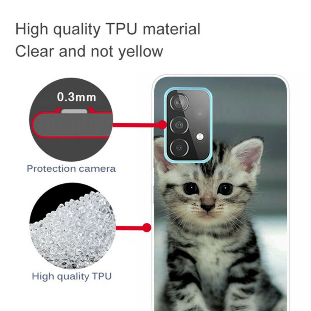 Hoesje voor Samsung Galaxy A72 4G / 5G Kitten Kitten