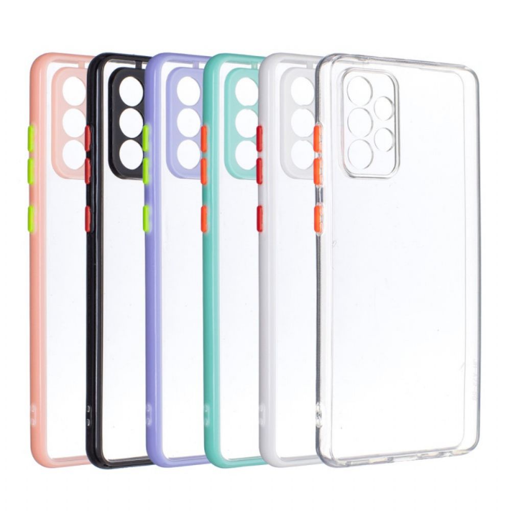 Hoesje voor Samsung Galaxy A72 4G / 5G Transparante Gekleurde Omtrek