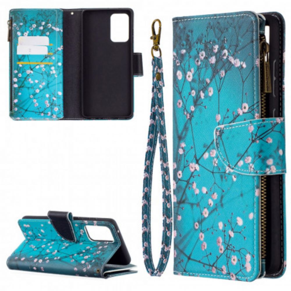 Leren Hoesje voor Samsung Galaxy A72 4G / 5G Zip Boomzak