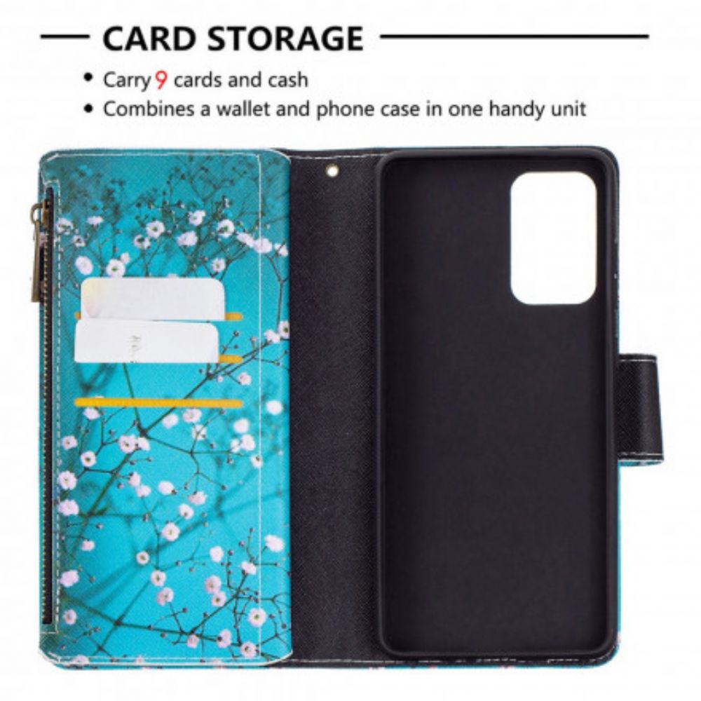 Leren Hoesje voor Samsung Galaxy A72 4G / 5G Zip Boomzak