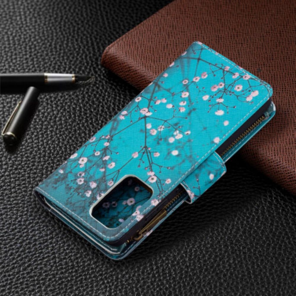 Leren Hoesje voor Samsung Galaxy A72 4G / 5G Zip Boomzak