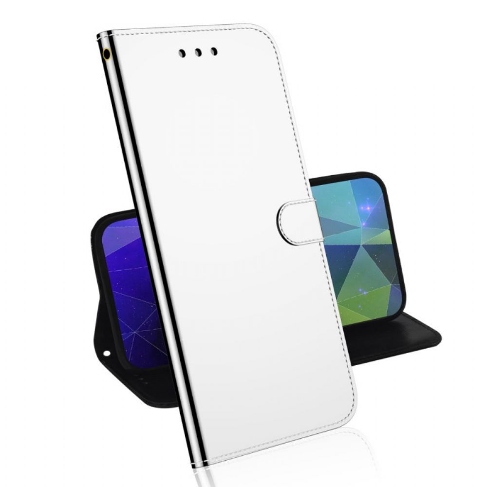 Flip Case voor Realme 9 Pro Plus Spiegel Van Kunstleer