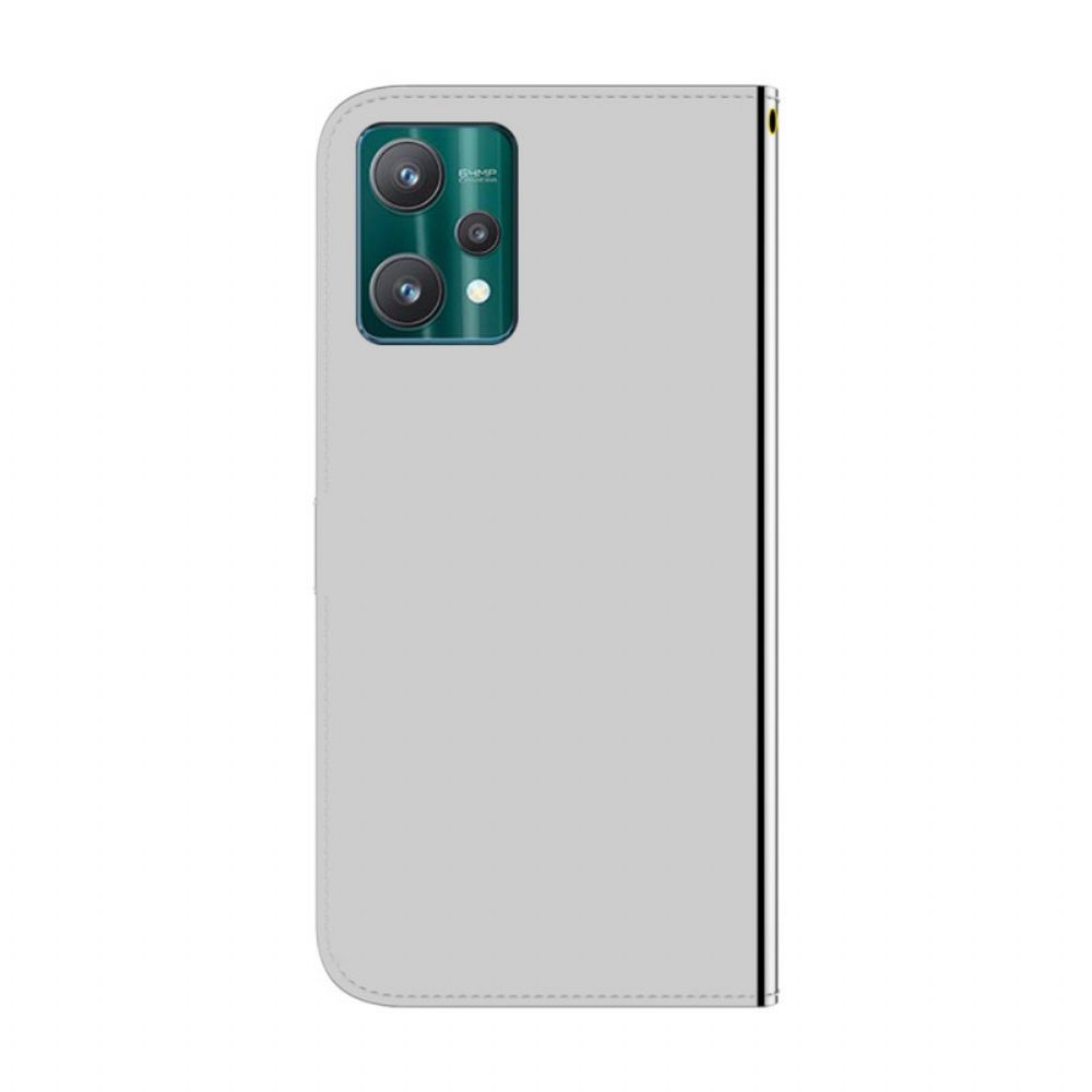 Flip Case voor Realme 9 Pro Plus Spiegel Van Kunstleer