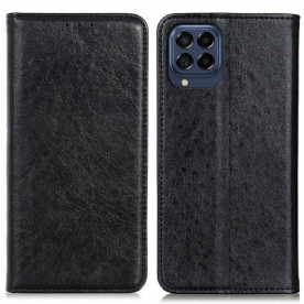 Bescherming Hoesje voor Samsung Galaxy M53 5G Folio-hoesje Ledertextuur