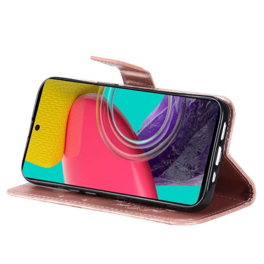 Flip Case voor Samsung Galaxy M53 5G Zon Met Lanyard