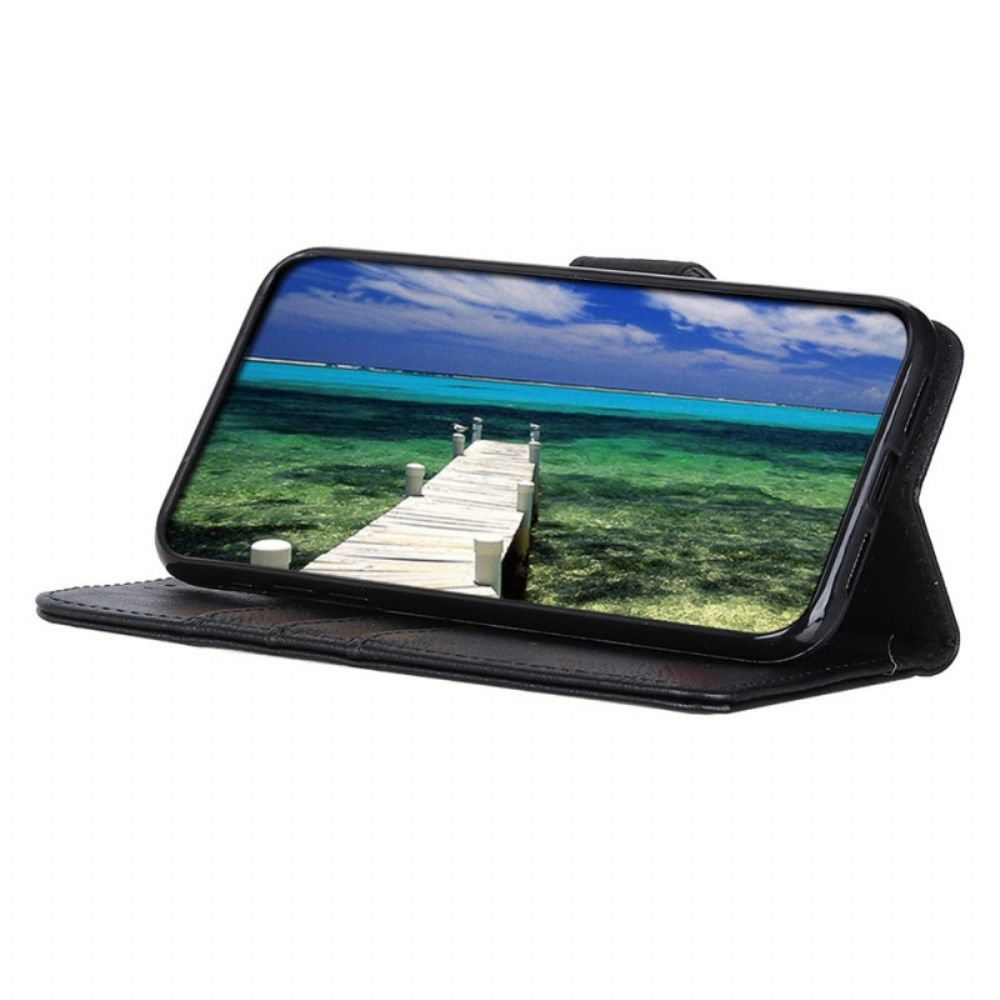 Folio-hoesje voor Samsung Galaxy M53 5G Imitatieleer Khazneh