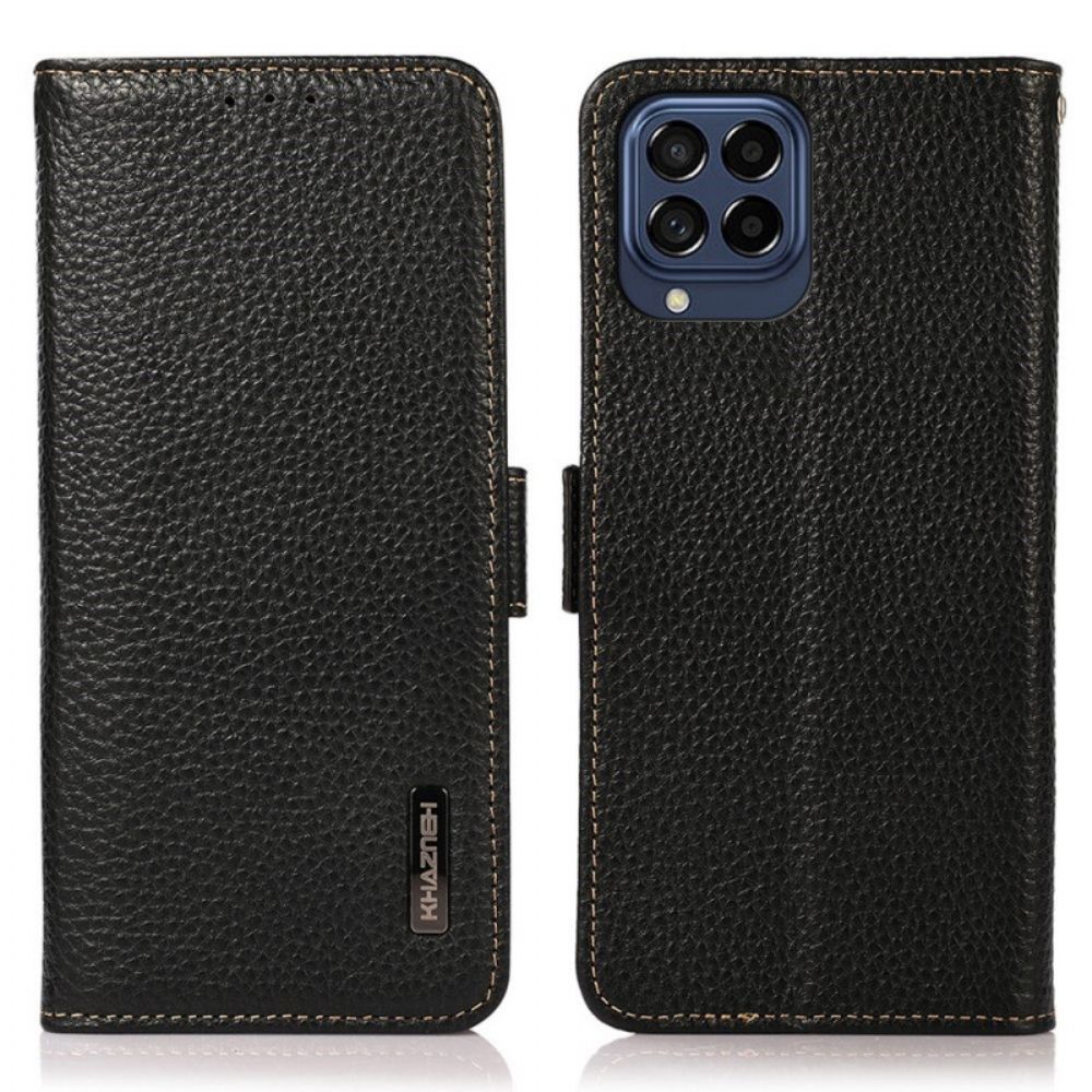 Folio-hoesje voor Samsung Galaxy M53 5G Litchi Leer Khazneh Rfid