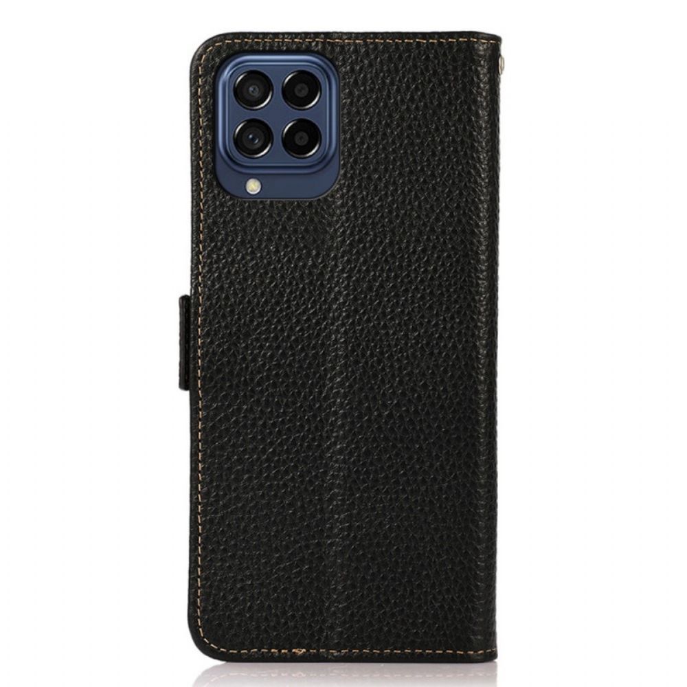 Folio-hoesje voor Samsung Galaxy M53 5G Litchi Leer Khazneh Rfid