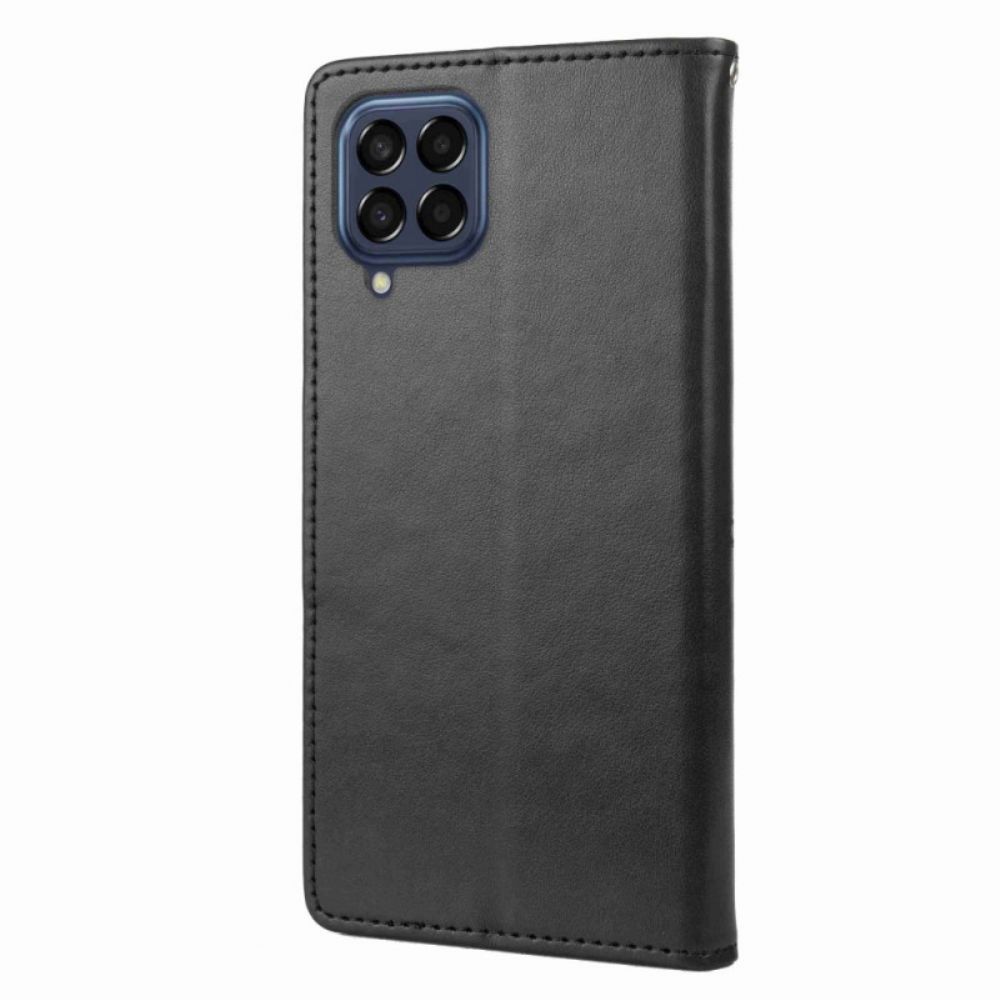 Folio-hoesje voor Samsung Galaxy M53 5G Met Ketting Thong Bloemen