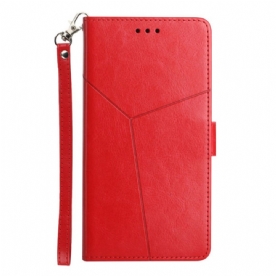 Folio-hoesje voor Samsung Galaxy M53 5G Y Design Lederen Stijl