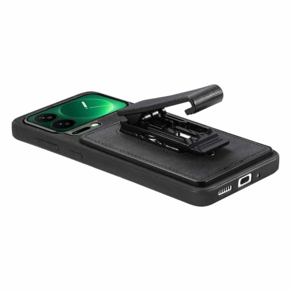 Case Hoesje Xiaomi 17 Pro Max Telefoonhoesje Riemclip En Geïntegreerde Standaard