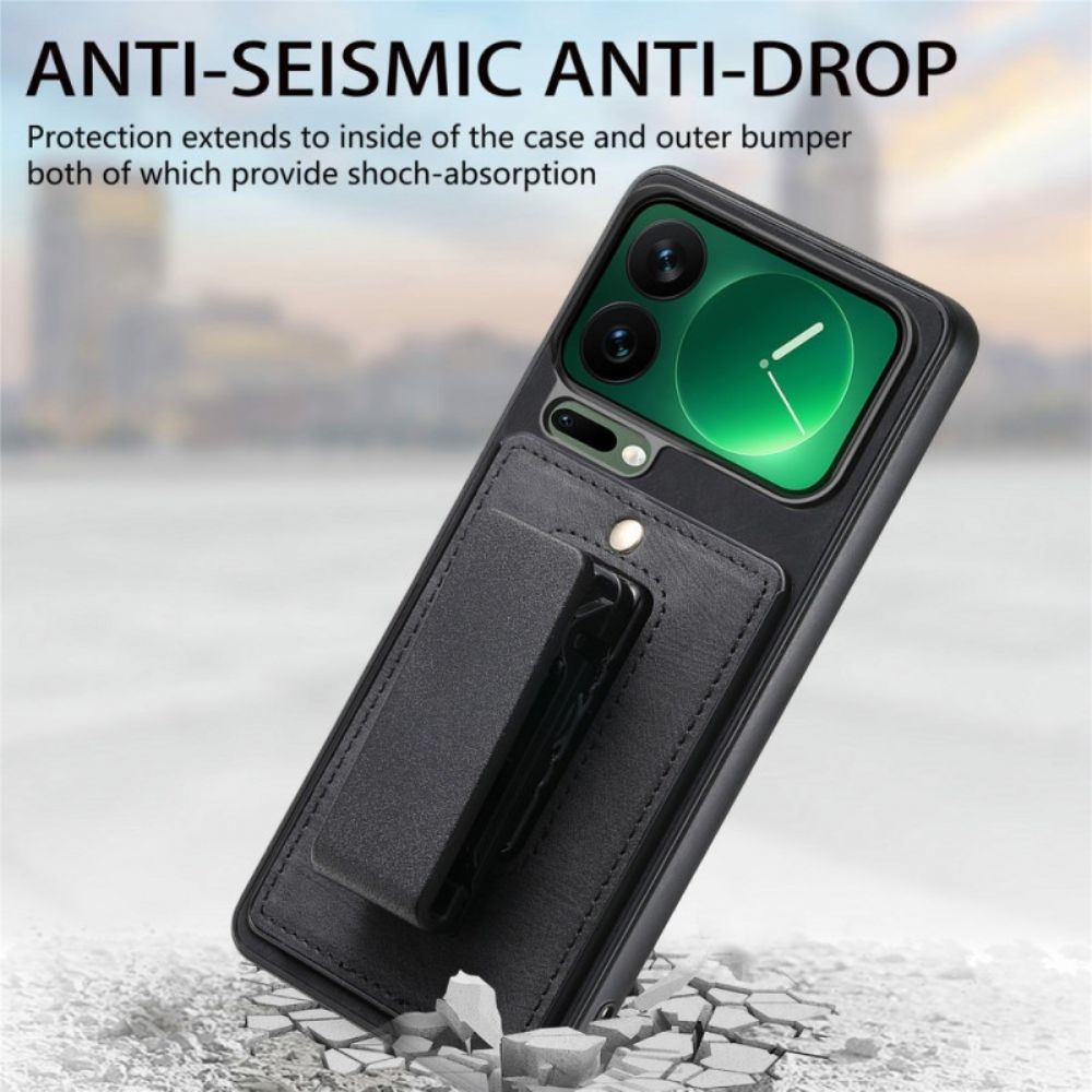 Case Hoesje Xiaomi 17 Pro Max Telefoonhoesje Riemclip En Geïntegreerde Standaard