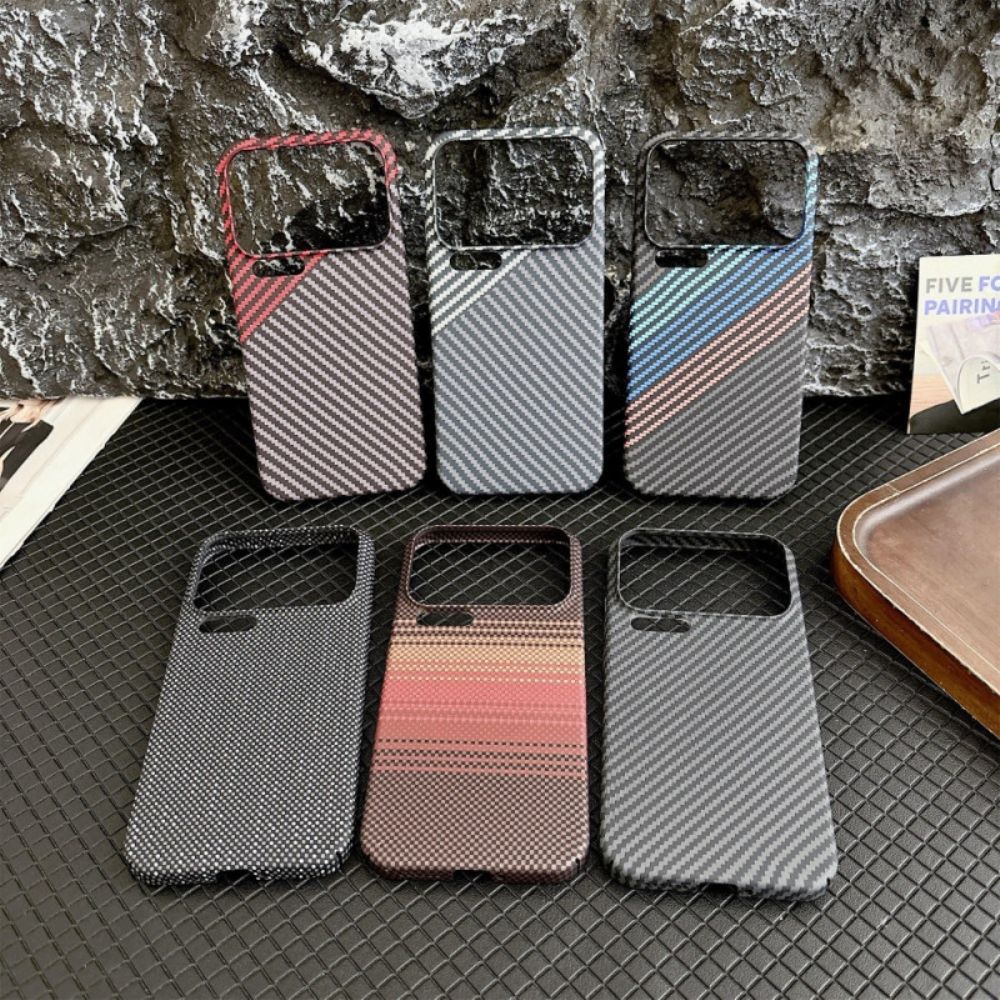 Cover Hoesje Xiaomi 17 Pro Max Telefoonhoesje Ontwerp Met Koolstofvezelstructuur