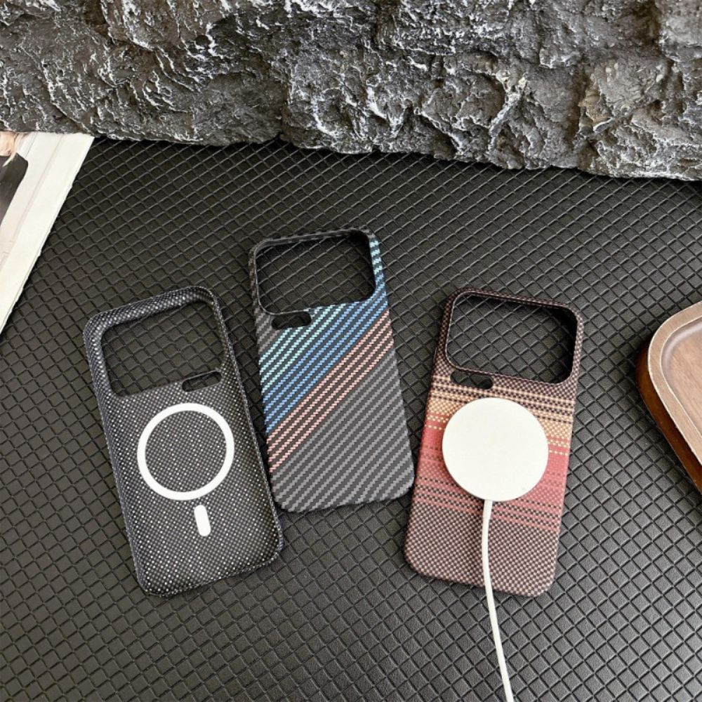 Cover Hoesje Xiaomi 17 Pro Max Telefoonhoesje Ontwerp Met Koolstofvezelstructuur