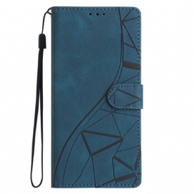 Flip Case Leren Xiaomi 17 Pro Max Driehoekspatroon