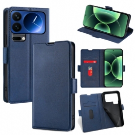 Flip Case Leren Xiaomi 17 Pro Max Dubbele Sluiting Van Imitatieleer