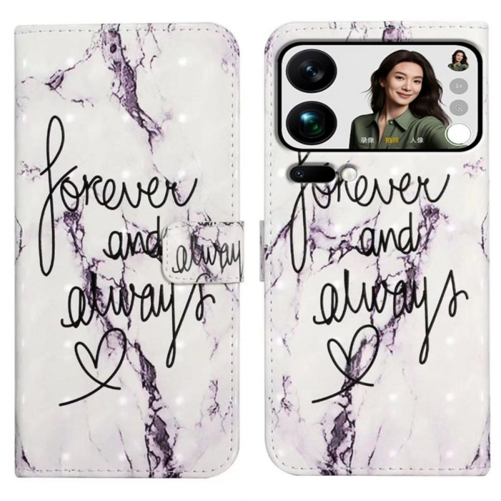 Flip Case Leren Xiaomi 17 Pro Max Voor Altijd En Eeuwig