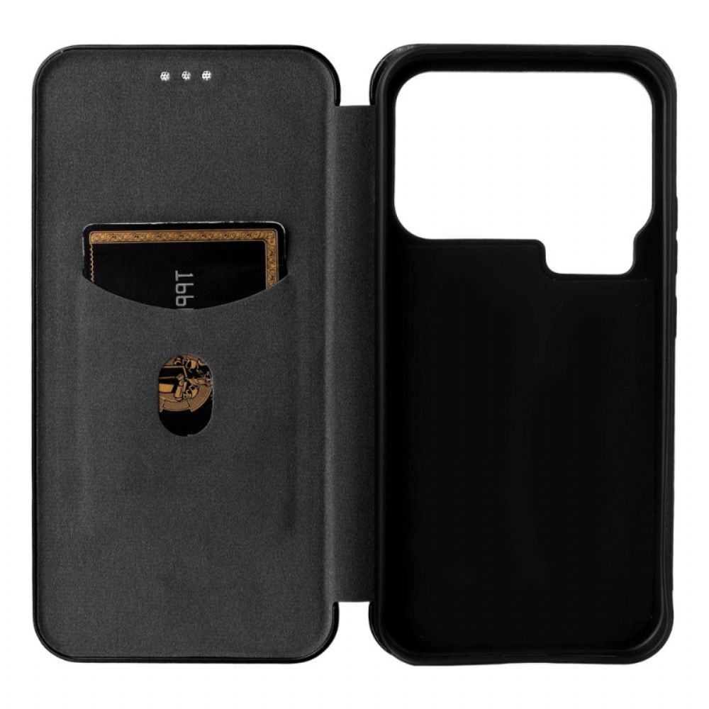 Folio-hoesje Voor Xiaomi 17 Pro Max Koolstofvezel