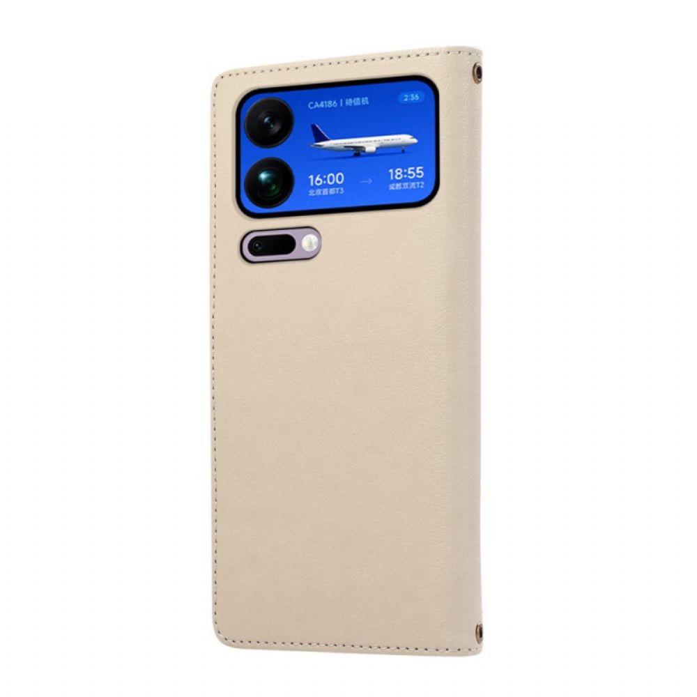 Folio-hoesje Xiaomi 17 Pro Max Telefoonhoesje Meerdere Kaartsleuven En Polsband