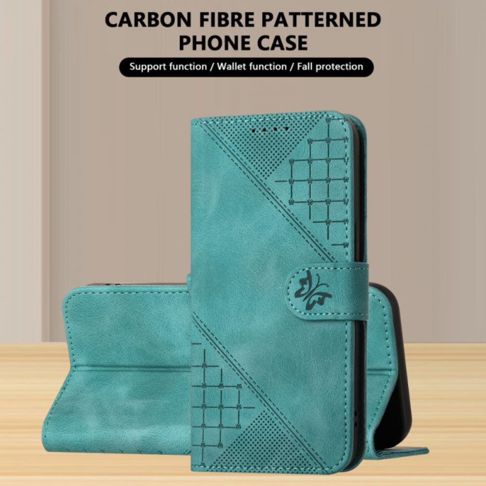 Folio-hoesje Xiaomi 17 Pro Max Telefoonhoesje Vlinder- En Geometrisch Ontwerp