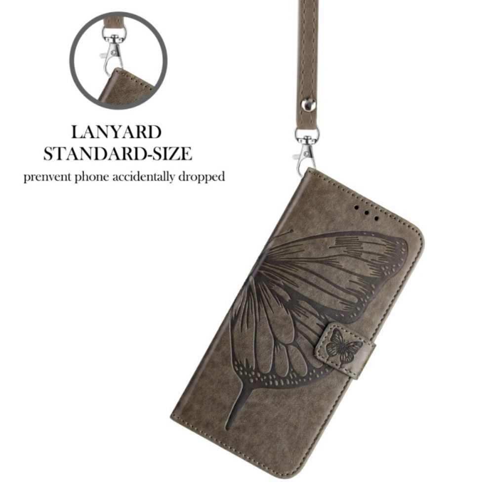 Folio-hoesje Xiaomi 17 Pro Max Telefoonhoesje Vlinderontwerp Met Koord