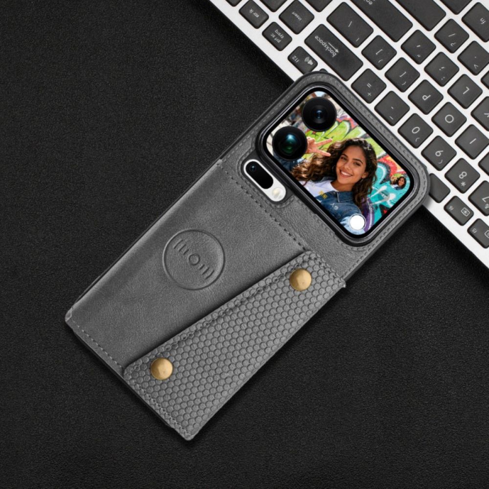 Hoesje Voor Xiaomi 17 Pro Max Kaarthouder Met Leerlook