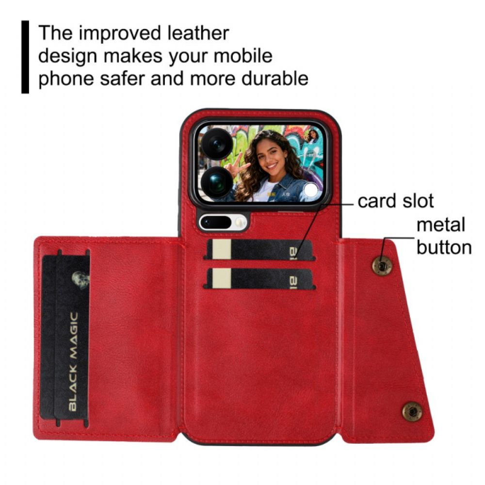 Hoesje Voor Xiaomi 17 Pro Max Kaarthouder Met Leerlook