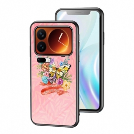 Hoesje Voor Xiaomi 17 Pro Max Vlinderpatroon Van Gehard Glas