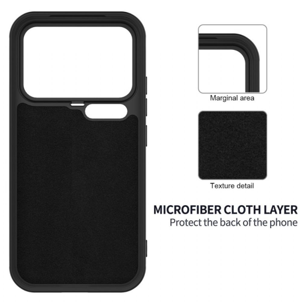 Hoesje Voor Xiaomi 17 Pro Max Vloeibare Siliconen Met Koord