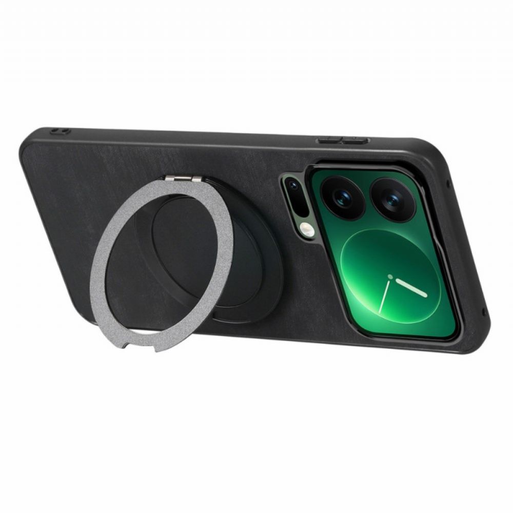 Hoesje Xiaomi 17 Pro Max Draaibare Standaard Met Retro Lederlook