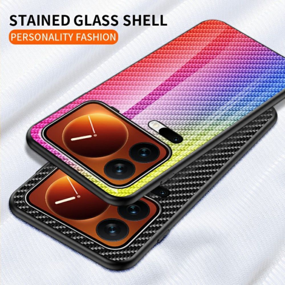 Hoesje Xiaomi 17 Pro Max Gehard Glas Met Koolstofvezel