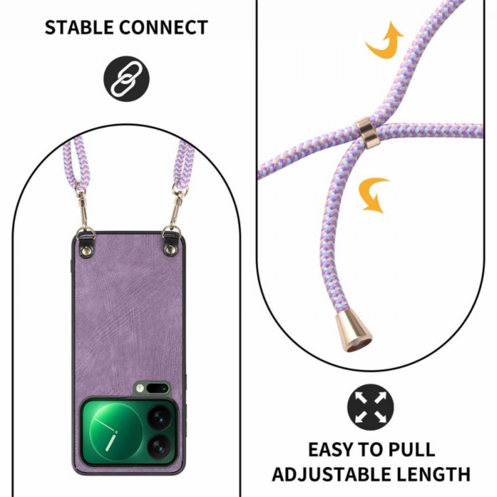 Hoesje Xiaomi 17 Pro Max Lederlook Bescherming Hoesje