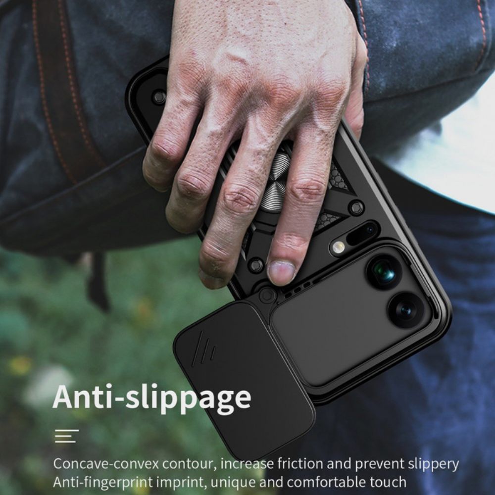 Hoesje Xiaomi 17 Pro Max Schuifbare Cameracover Standaard