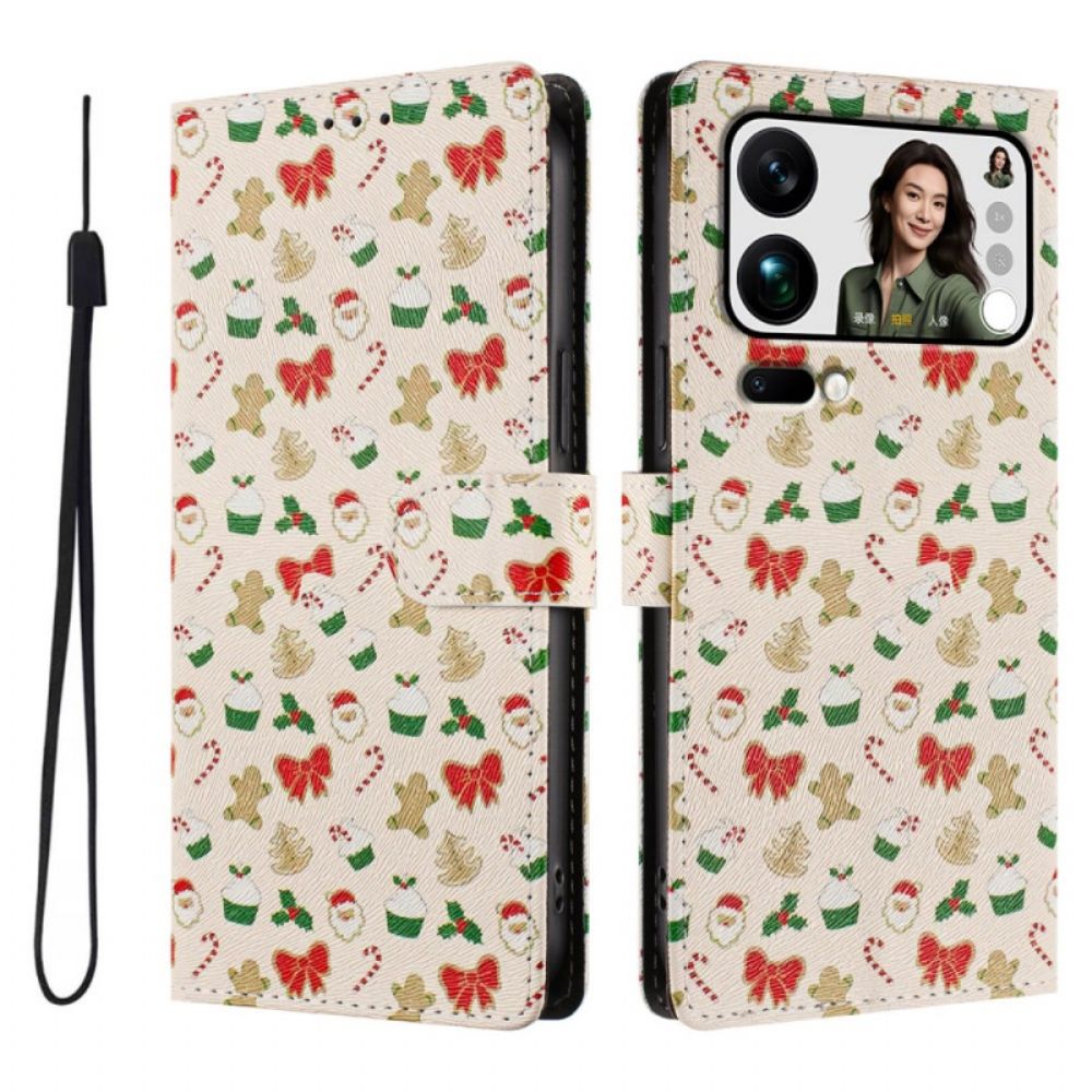 Leren Hoesje Voor Xiaomi 17 Pro Max Kerst