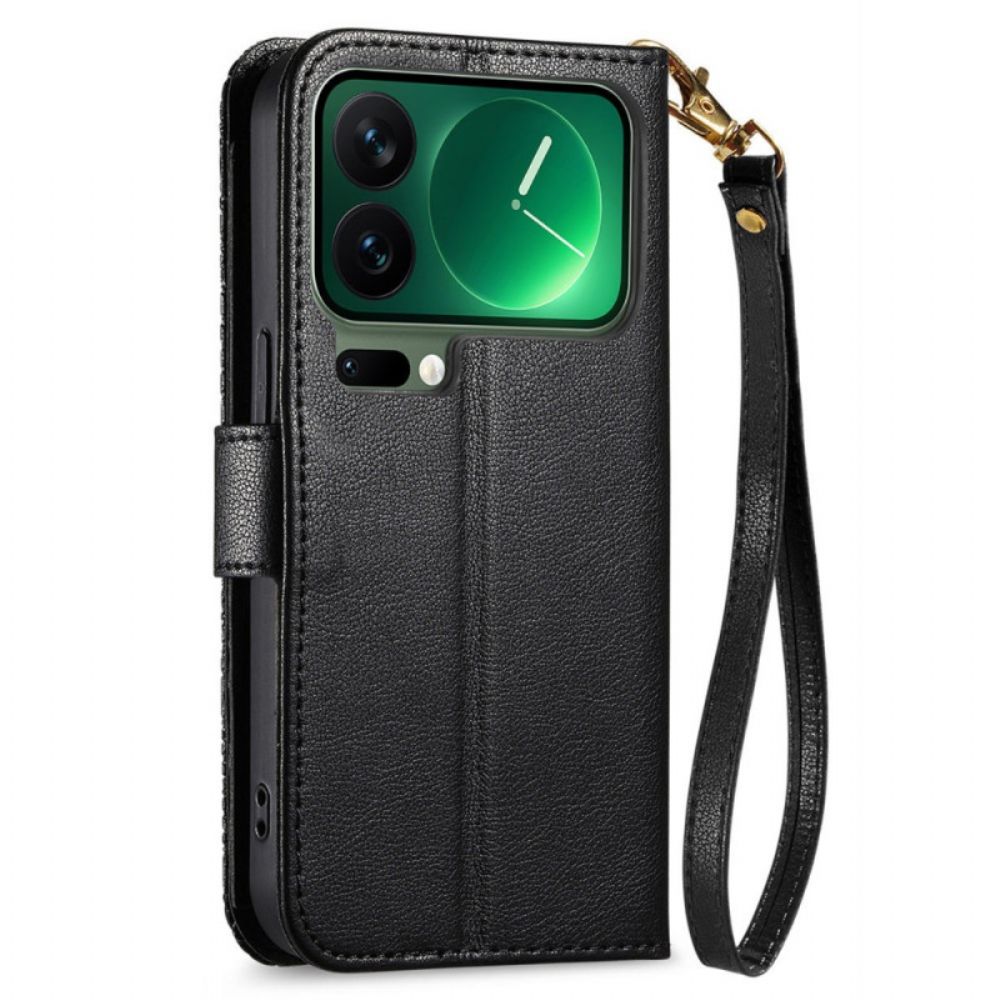 Leren Hoesje Xiaomi 17 Pro Max Portemonnee Met Bloemenpatroon