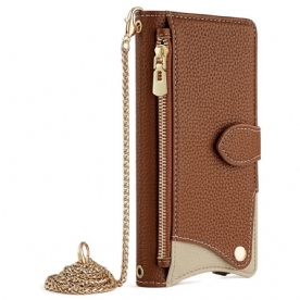 Leren Hoesje Xiaomi 17 Pro Max Schouderband Met Ketting