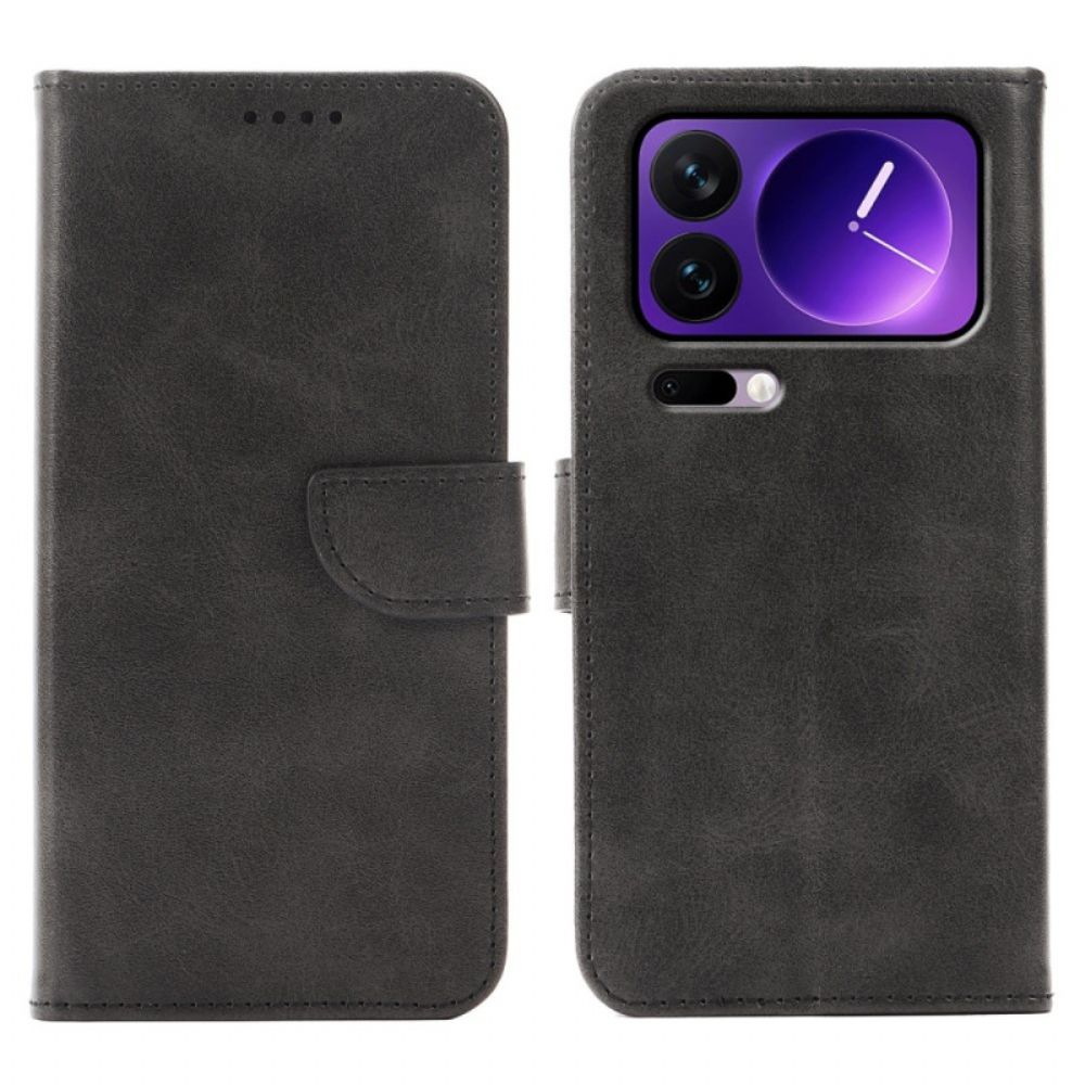 Leren Hoesje Xiaomi 17 Pro Max Standaard En Magnetische Sluiting Bescherming Hoesje