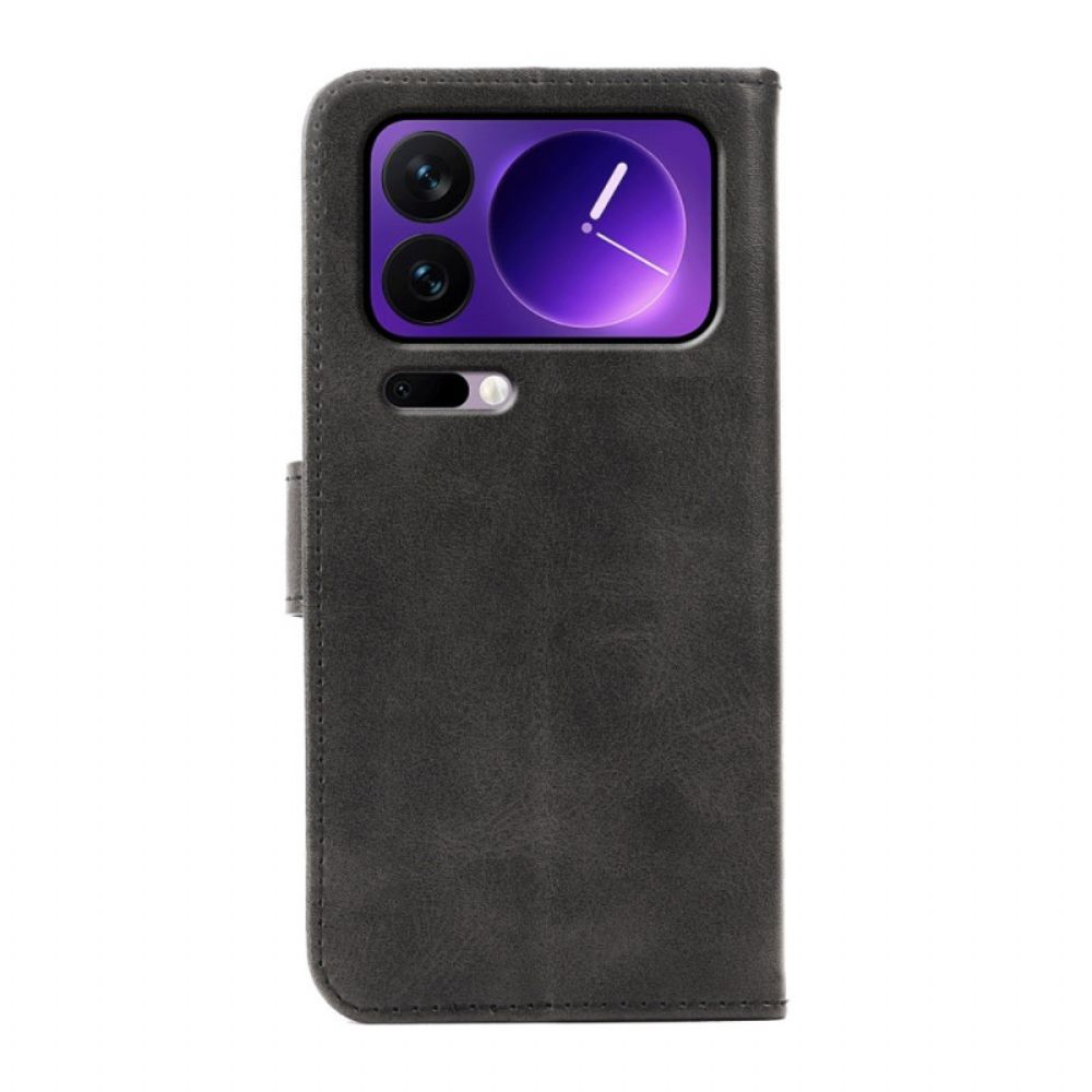 Leren Hoesje Xiaomi 17 Pro Max Standaard En Magnetische Sluiting Bescherming Hoesje