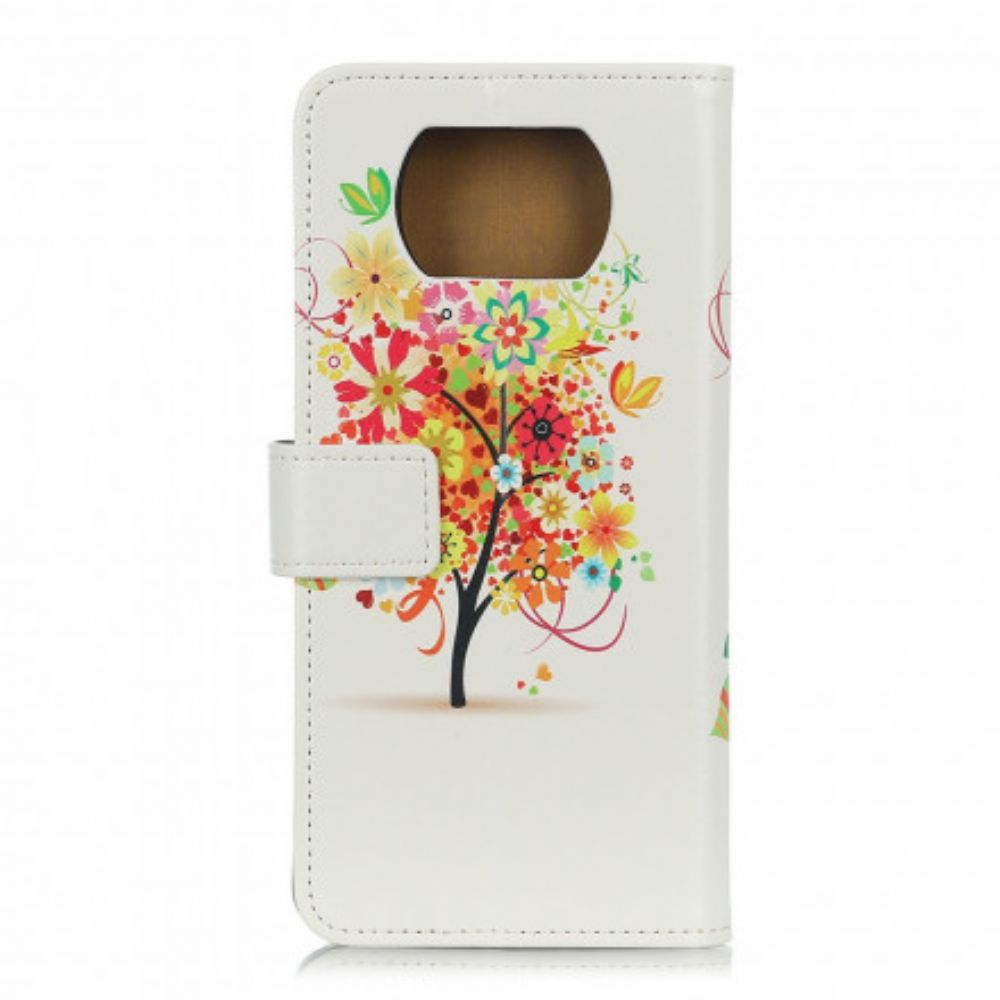 Flip Case voor Poco X3 / X3 Pro / X3 NFC Bloeiende Boom