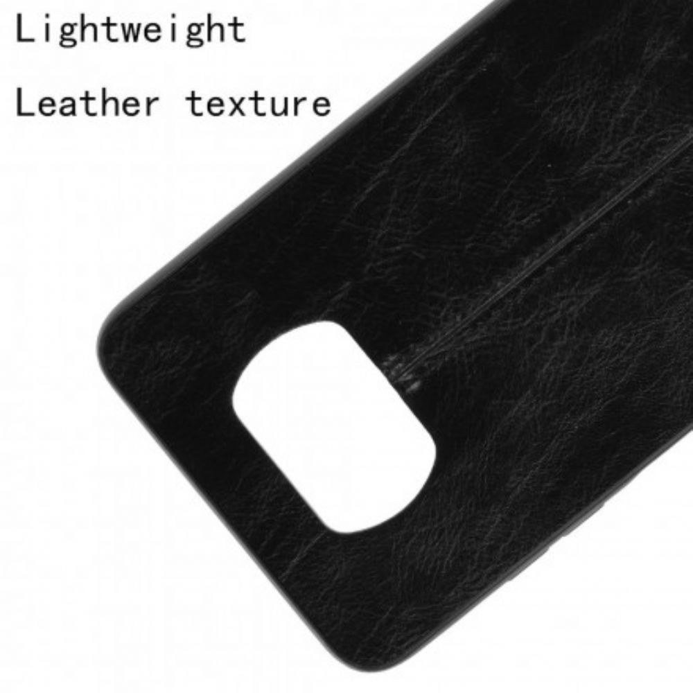 Hoesje voor Poco X3 / X3 Pro / X3 NFC Naad Leereffect