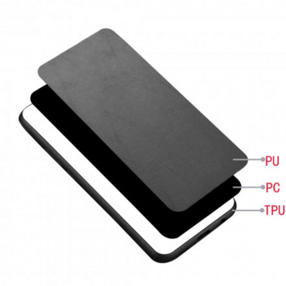 Hoesje voor Poco X3 / X3 Pro / X3 NFC Naad Leereffect