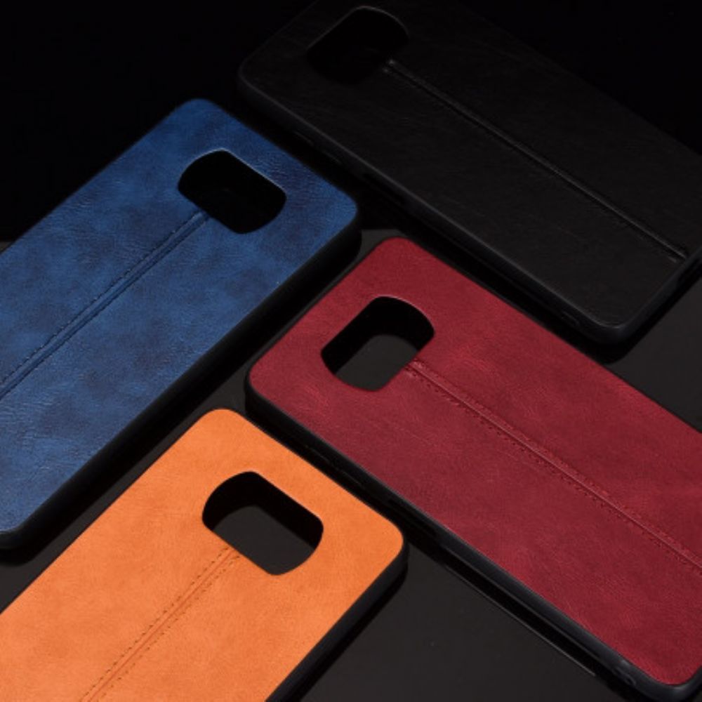 Hoesje voor Poco X3 / X3 Pro / X3 NFC Naad Leereffect